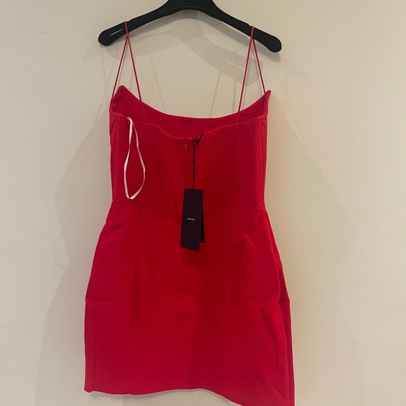 Alex Perry Caine Red Stretch Crepe Corset Mini Dress AU12/US8 - Picture 4 of 9